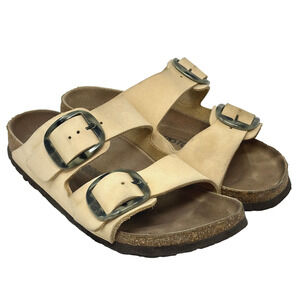 Birkenstock Big Buckle Torty Arizona Sandals Women EU 39 US 8-8.5 Almond Nubuck
